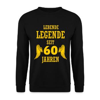 Living Legend 60 Years 60th Birthday Funny - Unisex Sweatshirt - black - Front - Alina (178cm) & Michal (187cm)