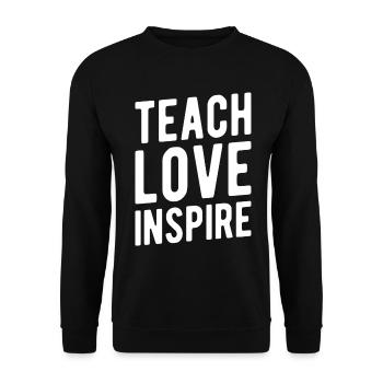 Teach Love Inspire - Unisex Pullover - Schwarz - Vorne - Alina (178cm) & Michal (187cm)