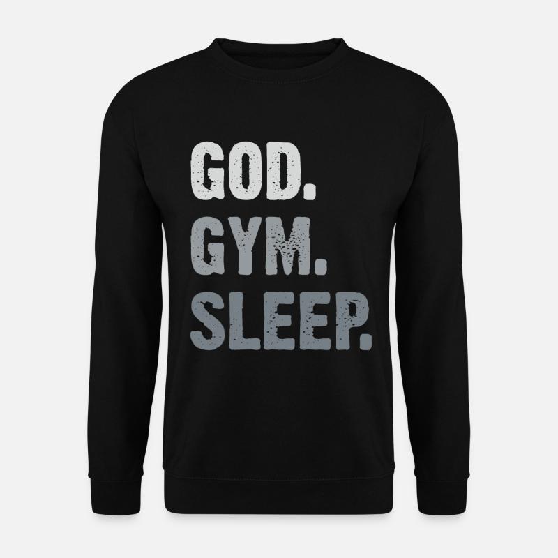God Gym Sleep - Unisex Pullover - Schwarz