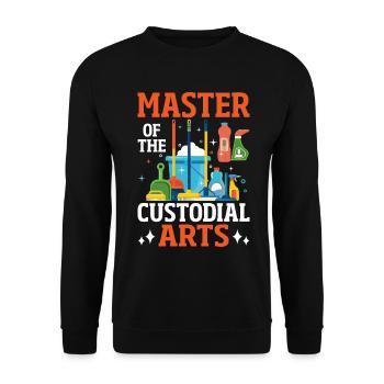 Meister der Hüterkünste Lustige Reinigungsschule - Unisex Pullover - Schwarz - Vorne - Alina (178cm) & Michal (187cm)