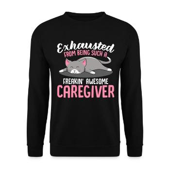 Un soignant génial travailleur de la santé des chats - Sweat-shirt Unisexe - noir - Devant - Alina (178cm) & Michal (187cm)