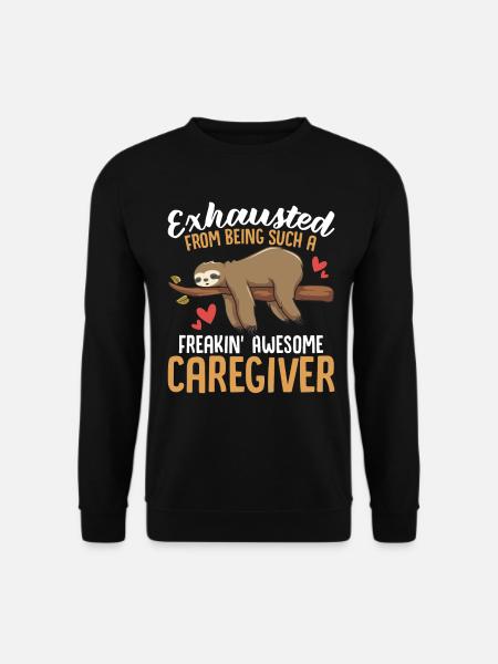 Ein verdammt geiler Betreuer Faultier Hausmeister Zuhause - Unisex Pullover - Schwarz