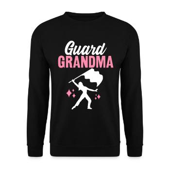 Color Guard Oma Flag Spinners Marschkapelle - Unisex Pullover - Schwarz - Vorne - Alina (178cm) & Michal (187cm)