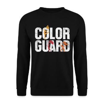 Color Guard Halftime Show Flag Spinners Funny - Unisex Sweatshirt - black - Front - Alina (178cm) & Michal (187cm)