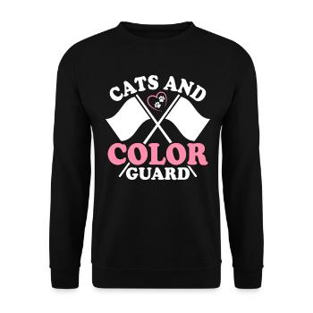 Chats et garde de couleur Funny Marching Band Cats - Sweat-shirt Unisexe - noir - Devant - Alina (178cm) & Michal (187cm)