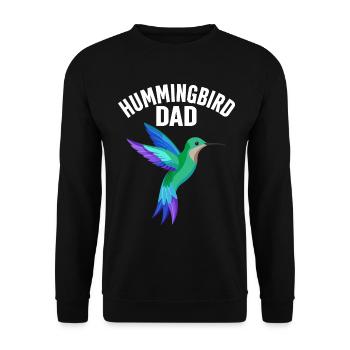 colibri papa nectar oiseau observation drôles d’oiseaux - Sweat-shirt Unisexe - noir - Devant - Alina (178cm) & Michal (187cm)
