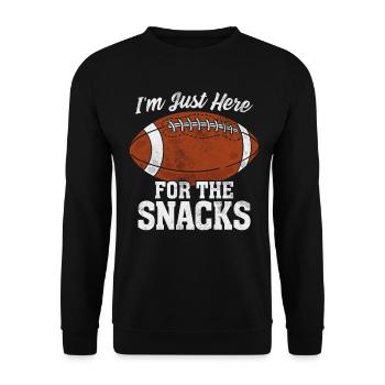 Je suis juste là pour les collations Funny FFL Fantasy - Sweat-shirt Unisexe - noir - Devant - Alina (178cm) & Michal (187cm)