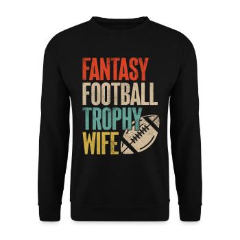 Fantasy Football Trophée Femme Rétro FFL Football - Sweat-shirt Unisexe - noir - Devant - Alina (178cm) & Michal (187cm)