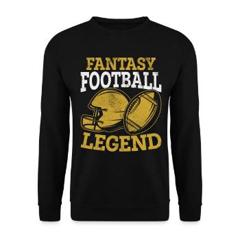 Fantasy Football Legende Kommissar Fußball FFL - Unisex Pullover - Schwarz - Vorne - Alina (178cm) & Michal (187cm)