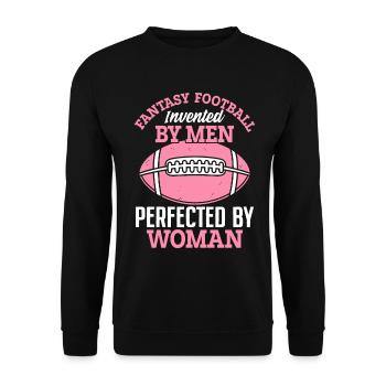 Fantasy Football inventé par les hommes FFL Girls Draft - Sweat-shirt Unisexe - noir - Devant - Alina (178cm) & Michal (187cm)