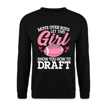 Bougez les garçons, laissez cette fille vous montrer comment - Sweat-shirt Unisexe - noir - Devant - Alina (178cm) & Michal (187cm)