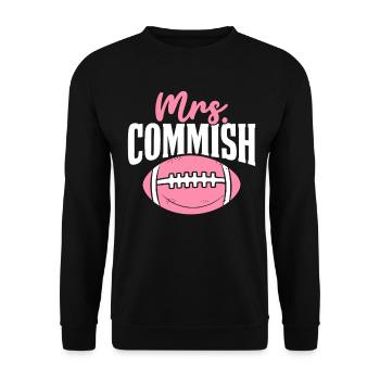 Mrs Commish Commissioner FFL Girls Fantasy - Unisex Sweatshirt - black - Front - Alina (178cm) & Michal (187cm)