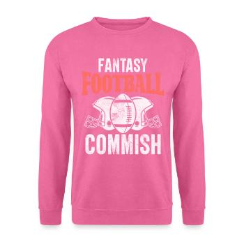 Fantasy Football Commish Draft Day Funny FFL - Unisex Sweatshirt - pink - Front