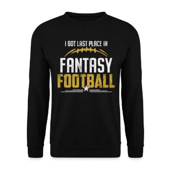 J’ai obtenu la dernière place dans Fantasy Football Funny FFL - Sweat-shirt Unisexe - noir - Devant - Alina (178cm) & Michal (187cm)