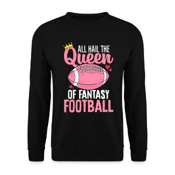 Tous saluent la reine du football fantastique drôle - Sweat-shirt Unisexe - noir - Devant - Alina (178cm) & Michal (187cm)