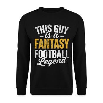 Ce gars est une légende du football fantastique FFL - Sweat-shirt Unisexe - noir - Devant - Alina (178cm) & Michal (187cm)