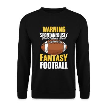 Fantasy Football Commissioner Funny FFL Commish - Unisex Sweatshirt - black - Front - Alina (178cm) & Michal (187cm)