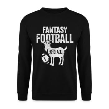 Fantasy Football GOAT Commissioner Draft Kicker - Unisex Sweatshirt - black - Front - Alina (178cm) & Michal (187cm)