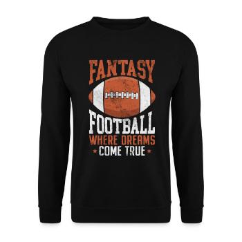 Fantasy Football Commish Funny FFL Champion Draft - Sweat-shirt Unisexe - noir - Devant - Alina (178cm) & Michal (187cm)