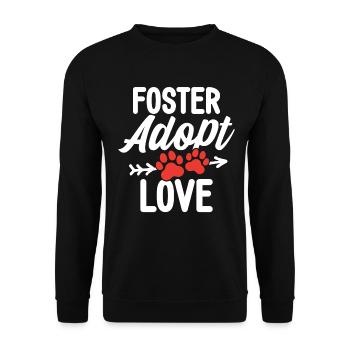 Lustiges Pflegetier Aktivist Tierheim Tierheim Tier - Unisex Pullover - Schwarz - Vorne - Alina (178cm) & Michal (187cm)