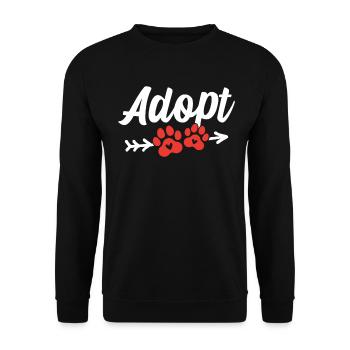 Adopt Pet Adoption Shelter Foster Rescue Animal - Unisex Sweatshirt - black - Front - Alina (178cm) & Michal (187cm)