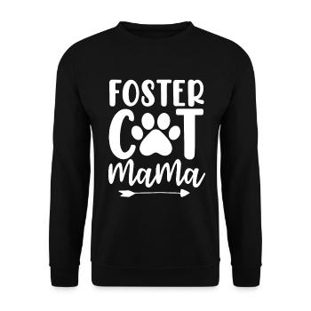 Foster Cat Mama Save Animal Advocate Funny Kitten - Unisex Sweatshirt - black - Front - Alina (178cm) & Michal (187cm)