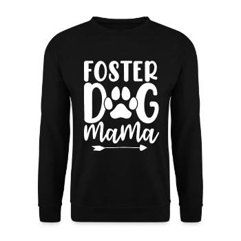 Chien d’accueil Mama Patte Adopter Animal Sauvetage Maman Chien - Sweat-shirt Unisexe - noir - Devant - Alina (178cm) & Michal (187cm)