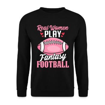 De vraies femmes jouent à Fantasy Football FFL Girls - Sweat-shirt Unisexe - noir - Devant - Alina (178cm) & Michal (187cm)