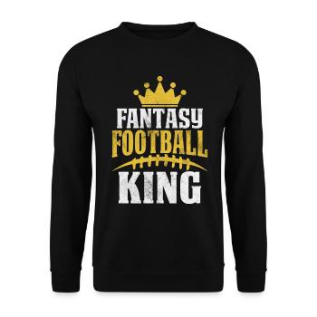 Fantasy Football King Commissioner Draft Kickers - Unisex Sweatshirt - black - Front - Alina (178cm) & Michal (187cm)