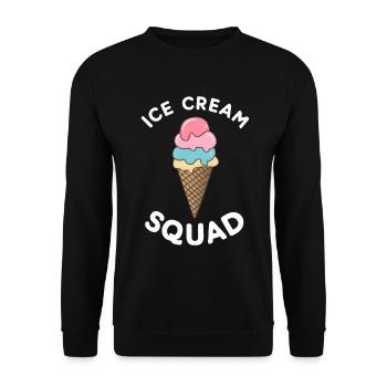 Frozen Cream Lover Squad Drôle de collations d’été Sucré - Sweat-shirt Unisexe - noir - Devant - Alina (178cm) & Michal (187cm)