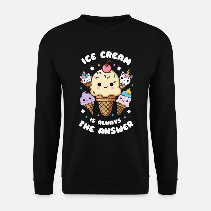 Frozen Cream für Jungen Mädchen Lustige Sommersnacks - Unisex Pullover - Schwarz