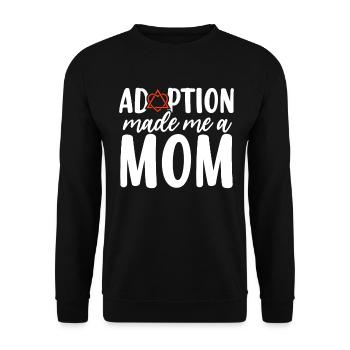 Adoption Made Me A Mom Foster Care Funny Adoption - Unisex Sweatshirt - black - Front - Alina (178cm) & Michal (187cm)