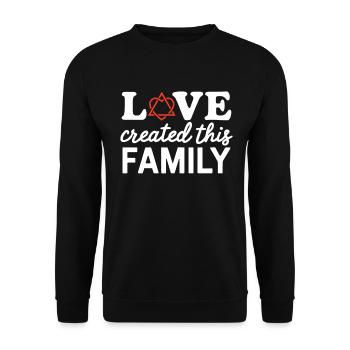 L’amour a créé cette famille d’adoption drôle en famille d’accueil - Sweat-shirt Unisexe - noir - Devant - Alina (178cm) & Michal (187cm)