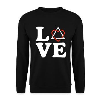 Love Funny Adoption Parenthood Gotcha Day Adopt - Unisex Sweatshirt - black - Front - Alina (178cm) & Michal (187cm)