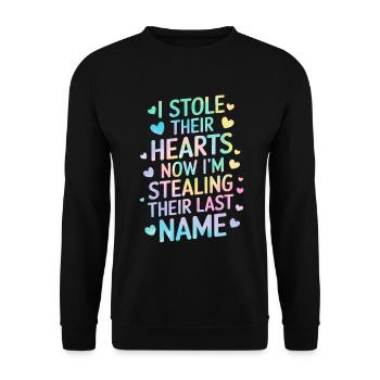 Funny Foster Care Tie Dye Parenthood Adoption - Unisex Sweatshirt - black - Front - Alina (178cm) & Michal (187cm)