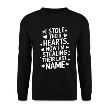 Drôle de jour Adoption d’enfants Famille - Sweat-shirt Unisexe - noir - Devant - Alina (178cm) & Michal (187cm)