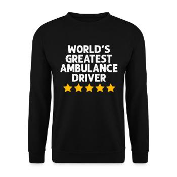 Funny Ambulance Driver EMS Paramedic Emergency - Unisex Sweatshirt - black - Front - Alina (178cm) & Michal (187cm)