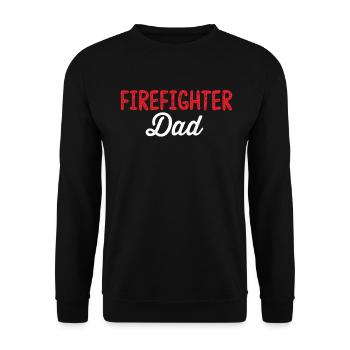 Feuerwehrmann Papa Brandschutz Feuerwehr Papa - Unisex Pullover - Schwarz - Vorne - Alina (178cm) & Michal (187cm)