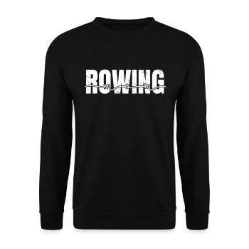 Rowing Mom Scull Rowing Oars Boat Racing Funny - Unisex Sweatshirt - black - Front - Alina (178cm) & Michal (187cm)