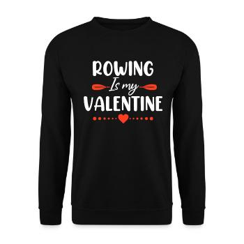 Rudern Ist Mein Valentinstag Steuermann Lustiges Rudern - Unisex Pullover - Schwarz - Vorne - Alina (178cm) & Michal (187cm)