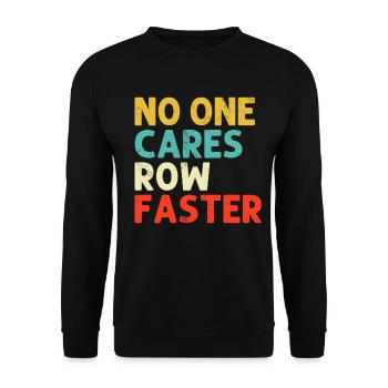 No One Cares Rowing Coxswain Retro Scull Rowing - Unisex Sweatshirt - black - Front - Alina (178cm) & Michal (187cm)