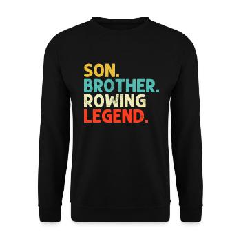 Son Brother Rowing Son and Brother Retro Coxswain - Unisex Sweatshirt - black - Front - Alina (178cm) & Michal (187cm)