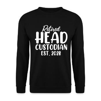 Gardien en chef à la retraite Garde drôle - Sweat-shirt Unisexe - noir - Devant - Alina (178cm) & Michal (187cm)