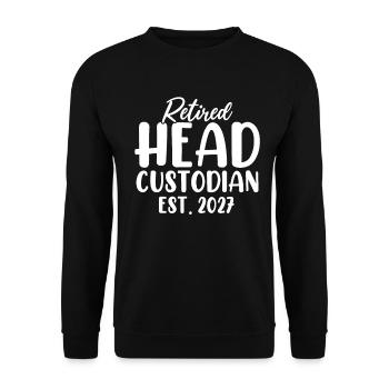 Pensionierter Schulleiter Verwalter Ruhestand Lustige Schule - Unisex Pullover - Schwarz - Vorne - Alina (178cm) & Michal (187cm)