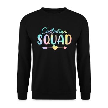 Gardien Squad Tie Dye Maid Cleaner School - Sweat-shirt Unisexe - noir - Devant - Alina (178cm) & Michal (187cm)