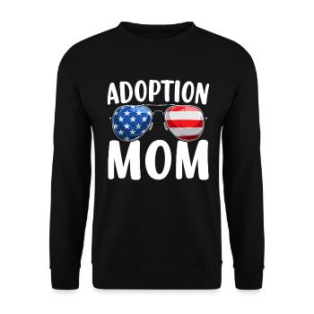 Adoption Maman USA Drapeau Lunettes de soleil Famille d’accueil - Sweat-shirt Unisexe - noir - Devant - Alina (178cm) & Michal (187cm)