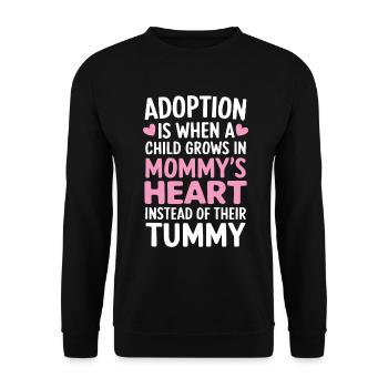 Adoption Is When A Child Funny Gotcha Day - Unisex Sweatshirt - black - Front - Alina (178cm) & Michal (187cm)