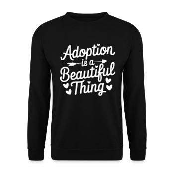 Adoption Ist Eine Schöne Gotcha Lustig - Unisex Pullover - Schwarz - Vorne - Alina (178cm) & Michal (187cm)