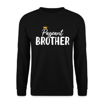 Pageant Brother Glitz Glam Beauty Pageant Sash - Unisex Sweatshirt - black - Front - Alina (178cm) & Michal (187cm)