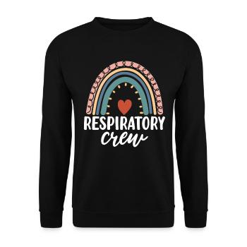 Thérapie respiratoire Boho Arc-en-ciel Funny Healthcare - Sweat-shirt Unisexe - noir - Devant - Alina (178cm) & Michal (187cm)